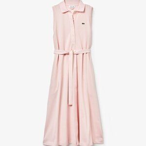 Lacoste Women's Cotton Piqué Belted Polo Dress SIZE 4